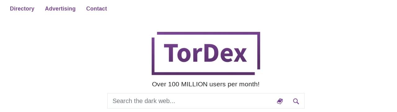 Tordex onion search engine homepage