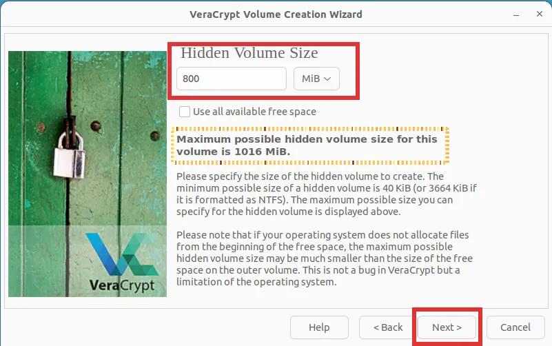 veracrypt creating encrypted volume Step 14